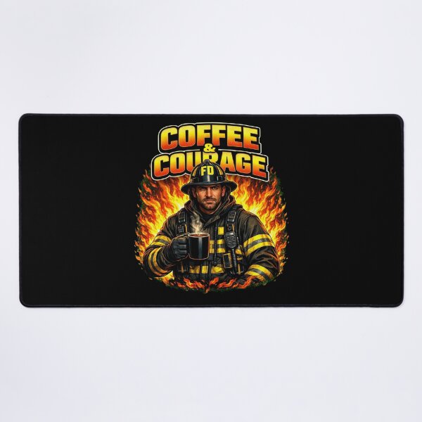 Item preview, COFFEE & COURAGE | Firefighter Life Design designed and sold by Timeless Junction.