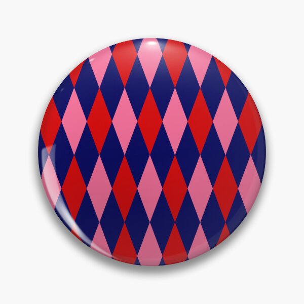 Item preview, Red Pink On Navy Blue Harlequin Diamonds Pattern   designed and sold by PatternTitan.