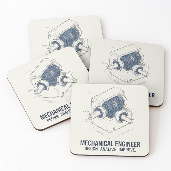Item preview, Mechanical Engineer Precision Gearbox Technical Illustration designed and sold by Amr Darwish Graphic designer.