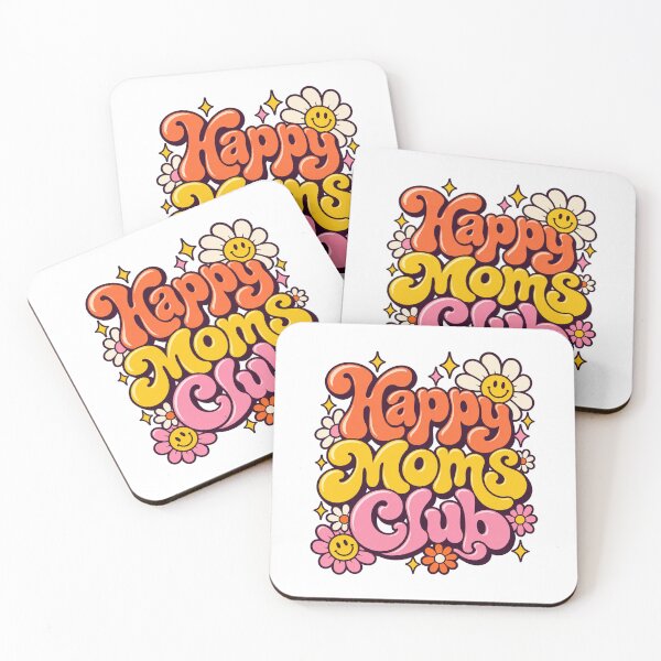 Item preview, Happy Moms Club – Groovy Retro Smiley Flower Design designed and sold by Paper-Pickle.