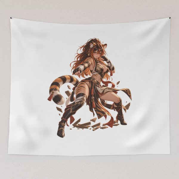 Item preview, Fierce Stripes – Anime Tiger Girl Warrior designed and sold by Christian Weiss.
