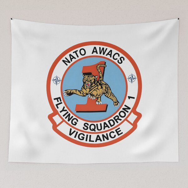 Item preview, NATO AWACS Flying Squadron 1 Military Patch    designed and sold by CharlieDesings.