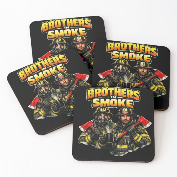 Item preview, BROTHERS IN SMOKE | Firefighter Brotherhood Design (Green Edition) designed and sold by Timeless Junction.