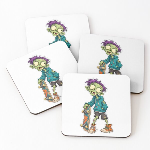 Item preview, Funny Zombie Skater with Purple Hair designed and sold by RetroPop23.