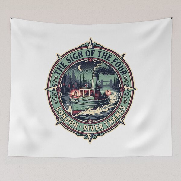 Item preview, Sherlock Holmes: Aurora on the Moonlit Thames designed and sold by Fenay Designs.