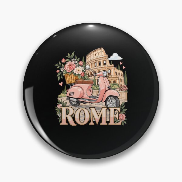 Item preview, Rome Scooter Floral Colosseum Travel Design designed and sold by stmpdwrld.