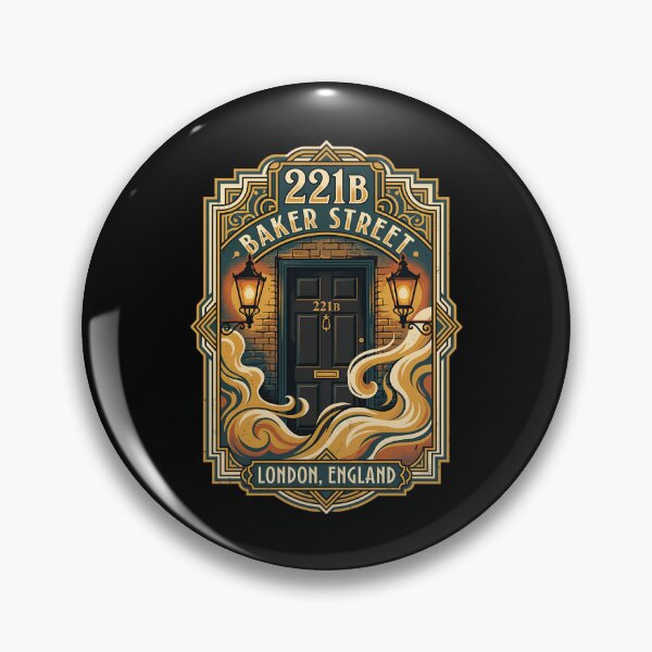 Item preview, Sherlock Holmes: 221B Door in Golden Swirls designed and sold by Fenay Designs.
