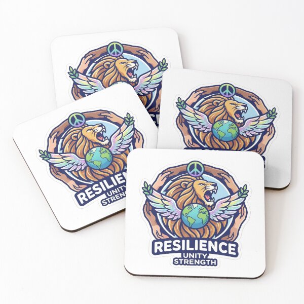 Item preview, Global Resilience Lion Emblem – Unity & Strength designed and sold by GeniusCorner.