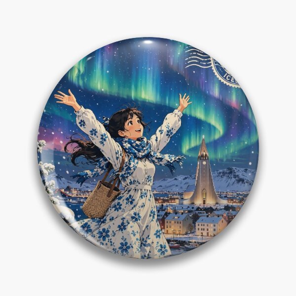 Item preview, ICELAND - REYKJAVIK Arctic - Northern Lights designed and sold by DibujandoPorfa.