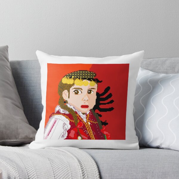 Item preview, Albanian Girl In Traditional Red Vest Graphic Art designed and sold by IllyrianRoots.