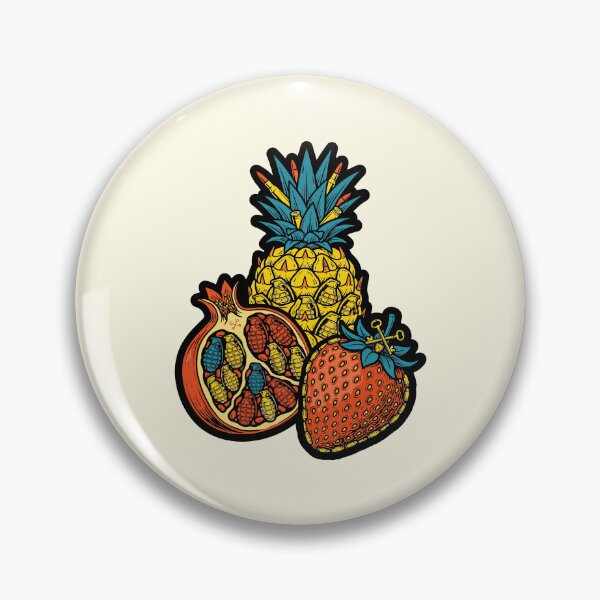 Item preview, Explosive Produce Pineapple Pomegranate Strawberry Military Art designed and sold by Amir Faysal.