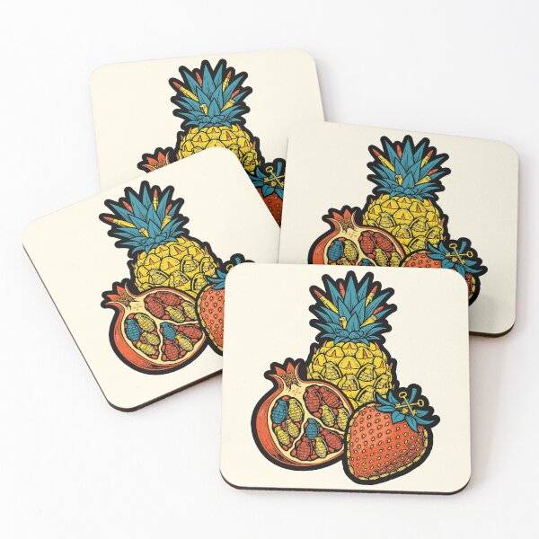 Item preview, Explosive Produce Pineapple Pomegranate Strawberry Military Art designed and sold by Amir Faysal.