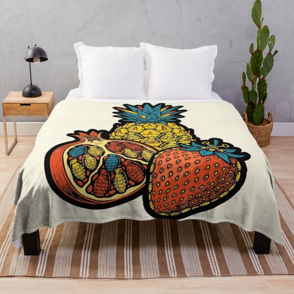 Item preview, Explosive Produce Pineapple Pomegranate Strawberry Military Art designed and sold by Amir Faysal.