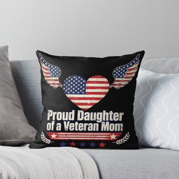 Item preview, Proud Daughter of a Veteran Mom American Heart Flag designed and sold by AEROOZETA.