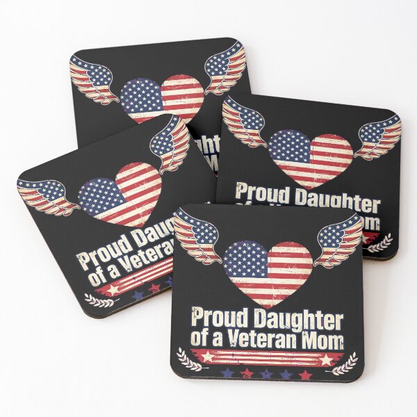 Item preview, Proud Daughter of a Veteran Mom American Heart Flag designed and sold by AEROOZETA.