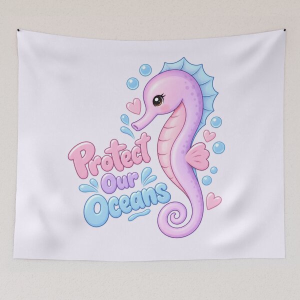 Item preview, Protect Our Oceans - Lilac Seahorse designed and sold by Danielle Official.