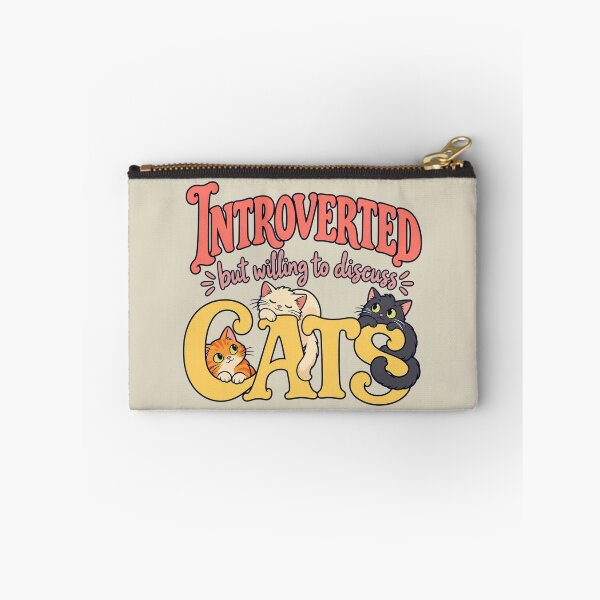 Item preview, introverted but willing to discuss cats designed and sold by MoodleDoon.