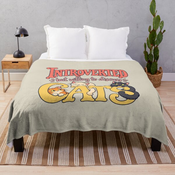 Item preview, introverted but willing to discuss cats designed and sold by MoodleDoon.