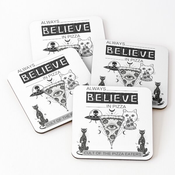 Item preview, Always Believe in Pizza Alien Cat Pizza Cult designed and sold by PodunkClothing.