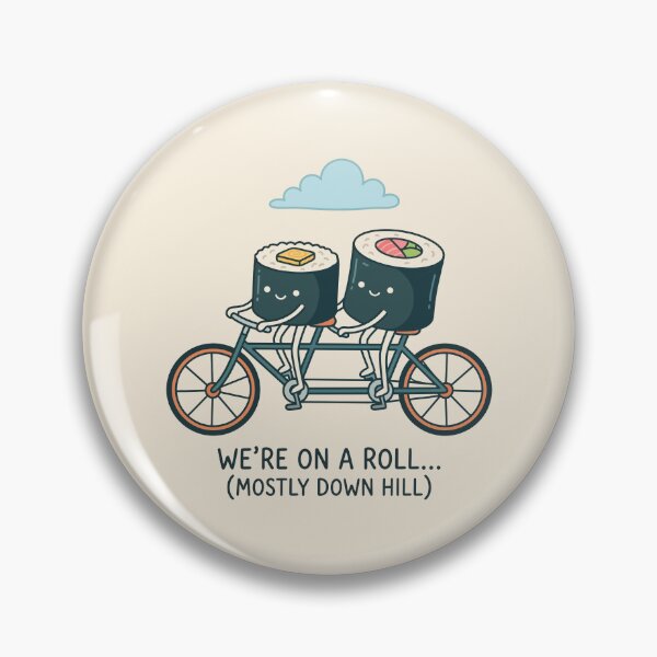 Item preview, Were On A Roll Mostly Down Hill Cute Sushi Tandem Bike designed and sold by Amir Faysal.