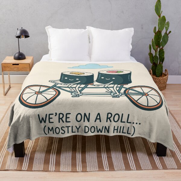 Item preview, Were On A Roll Mostly Down Hill Cute Sushi Tandem Bike designed and sold by Amir Faysal.
