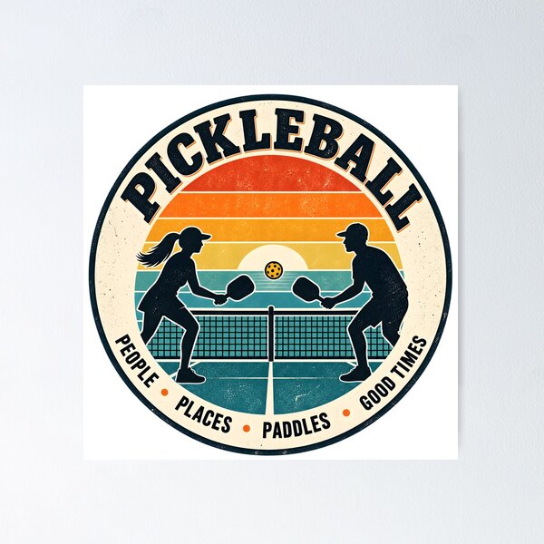 Item preview, Pickleball Eat Play Paddle Good Vibes Badge designed and sold by JAZZY-DESIGN.