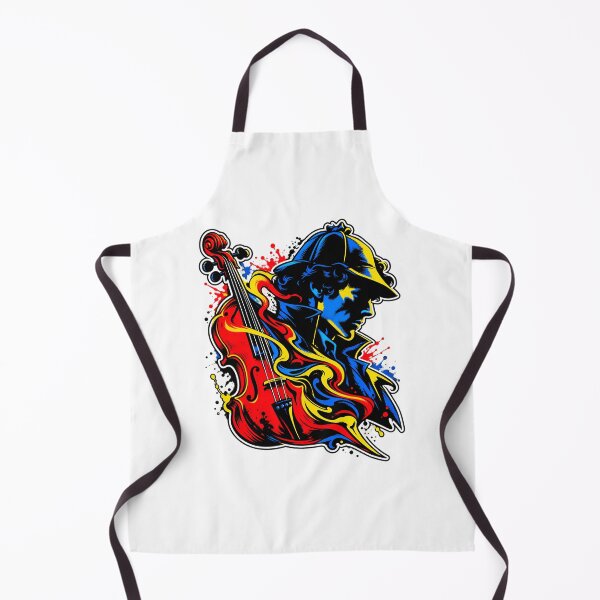 Item preview, Sherlock Holmes: Retrato de violín en colores primarios designed and sold by Fenay Designs.