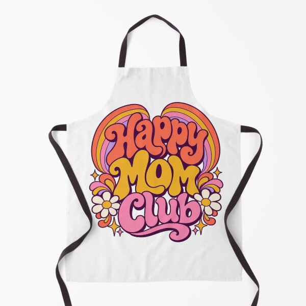 Item preview, Happy Mom Club – Groovy Retro Rainbow and Daisy Flowers designed and sold by Paper-Pickle.