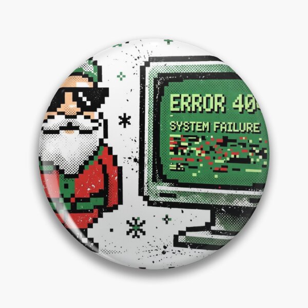 Item preview, Santa 404 Not Found — Pixel Art Computer Humor Christmas designed and sold by TheShopier.
