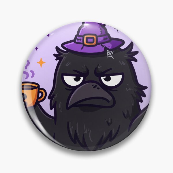 Item preview, Cawffee First: Grumpy Goth Crow designed and sold by Odd-jack.