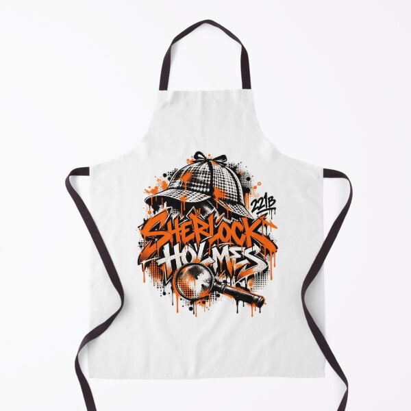 Item preview, Sherlock Holmes: Pistas del Deerstalker con grafitis naranjas designed and sold by Fenay Designs.