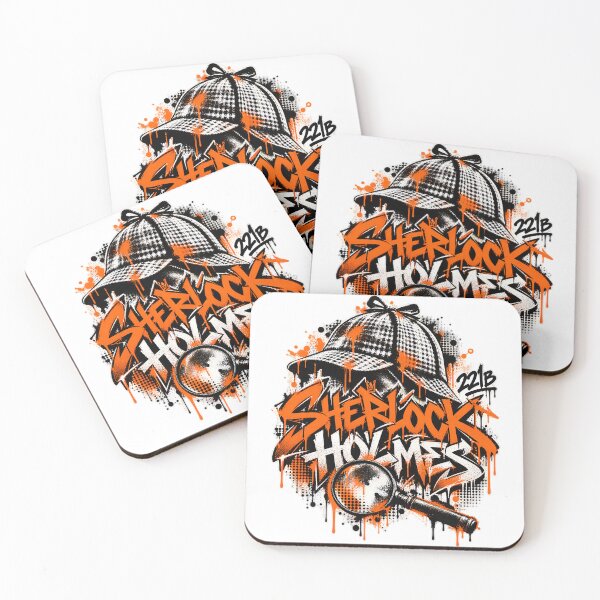 Item preview, Sherlock Holmes: Orange Graffiti Deerstalker Clues designed and sold by Fenay Designs.