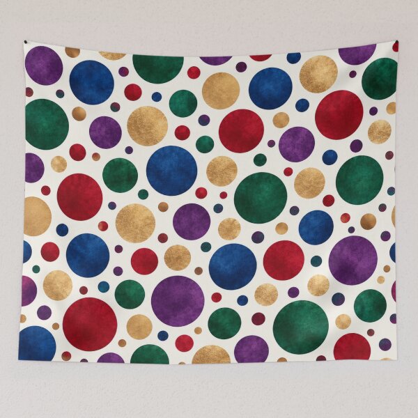 Item preview, Luxury Jewel Tone Gold Metallic Polka Dots Seamless Pattern designed and sold by Shivora Studio.