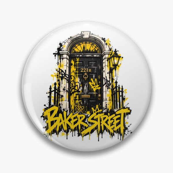 Item preview, Sherlock Holmes: 221B Yellow Graffiti Door designed and sold by Fenay Designs.