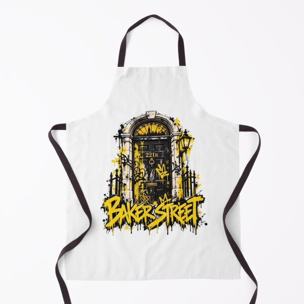 Item preview, Sherlock Holmes: Puerta con grafiti amarillo 221B designed and sold by Fenay Designs.