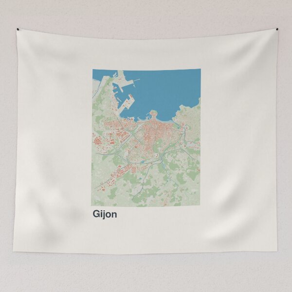 Item preview, Gijon Minimalistic Map Art designed and sold by MapsNerd.