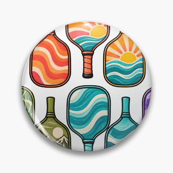 Item preview, Ten Colorful Pickleball Paddles Pattern designed and sold by JAZZY-DESIGN.