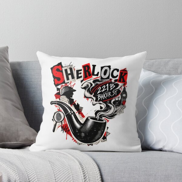 Item preview, Sherlock Holmes: 221B Pipe Newspaper Collage designed and sold by Fenay Designs.