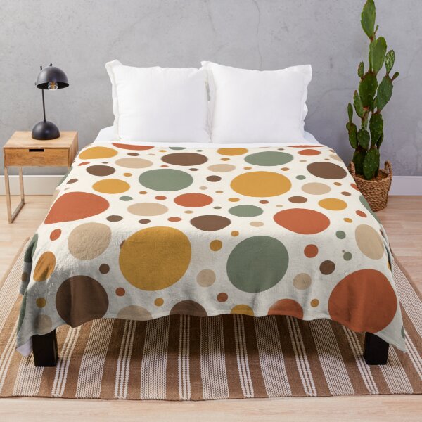 Item preview, Earthy Terracotta Sage Green Retro Polka Dots Seamless Pattern designed and sold by Shivora Studio.