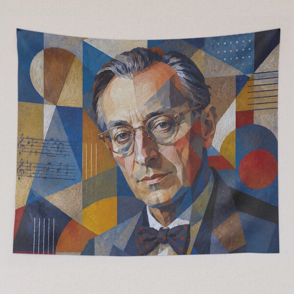 Item preview, Carl Orff Portrait – Composer and Musician Painting designed and sold by GalleryKauffeld.