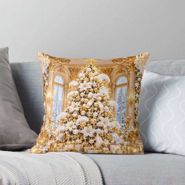 Item preview, Opulent Gold and White Christmas Tree Palace designed and sold by Sybille-Yates.