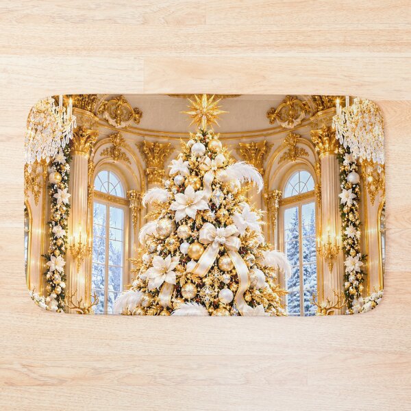 Item preview, Opulent Gold and White Christmas Tree Palace designed and sold by Sybille-Yates.