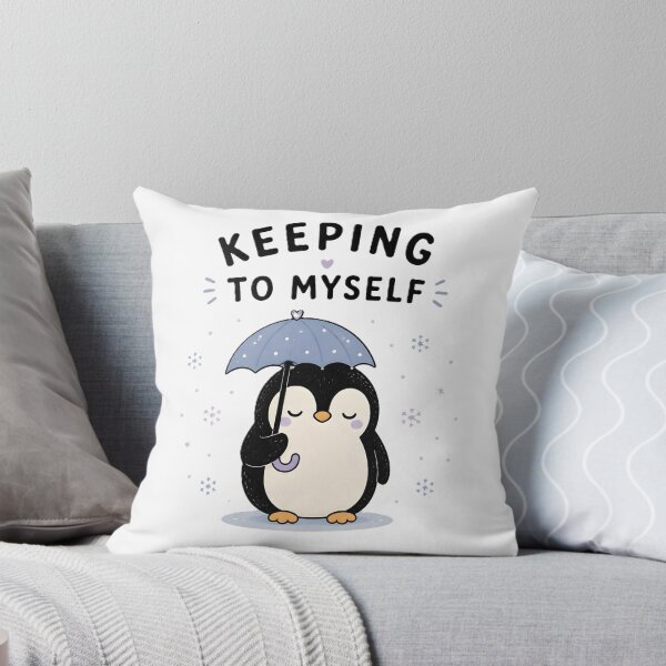 Item preview, Keeping to Myself Penguin – Cute Introvert Animal Art, Protect Your Peace & Cozy Winter Aesthetic designed and sold by dreamz-world.