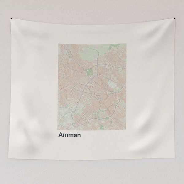 Item preview, Amman Minimalistic Map Art designed and sold by MapsNerd.