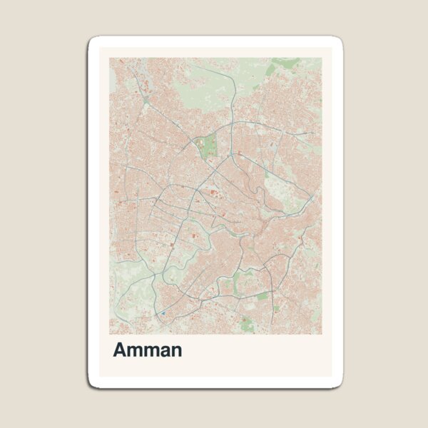 Item preview, Amman Minimalistic Map Art designed and sold by MapsNerd.
