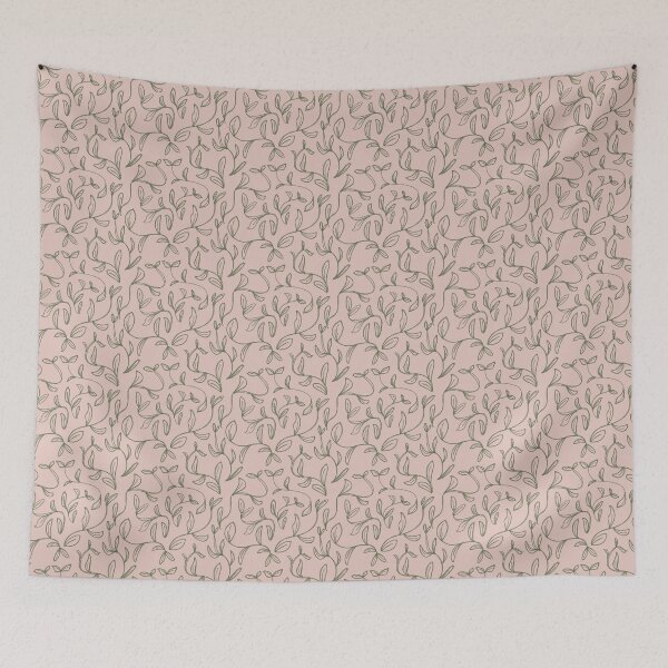 Item preview, Delicate Pencil Vine and Leaf Pattern Botanical Cottagecore designed and sold by LeelaLab.