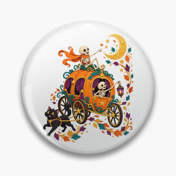 Item preview, Pumpkin Carriage Adventure – Halloween Skeletons designed and sold by MD Sweet.