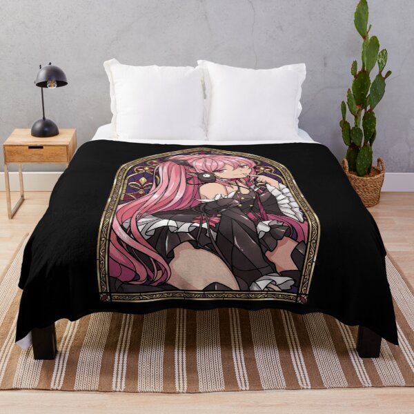 Item preview, Krul Tepes Seraph End Playful Gothic Stained Glass Pink Hair Portrait designed and sold by mildaclairmo.