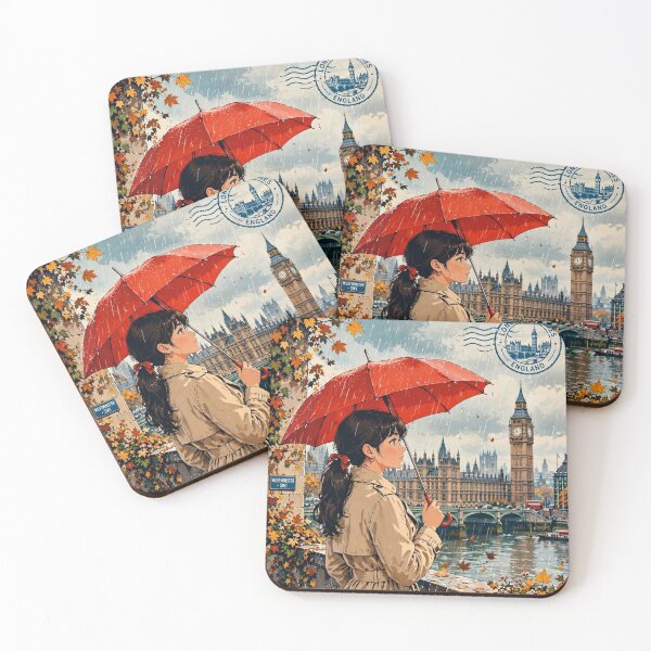 Item preview, UNITED KINGDOM - Classic London - Tea and Rain designed and sold by DibujandoPorfa.