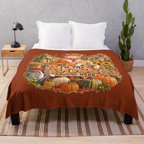 Item preview, The Garden Boss – Funny Cat and Pumpkin Patch designed and sold by Salem Garden Stories.